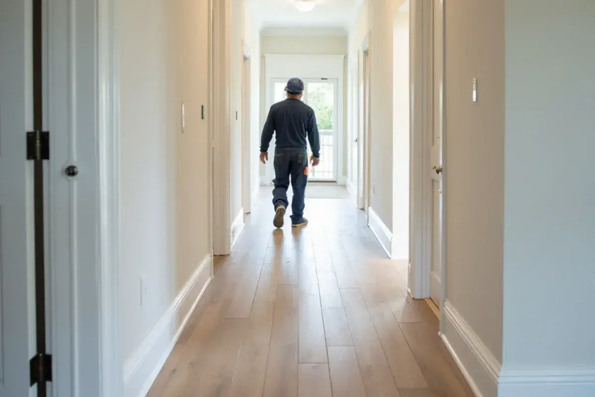 Continuous vinyl plank through the hallway of a ranch house in Macclenny, FL
